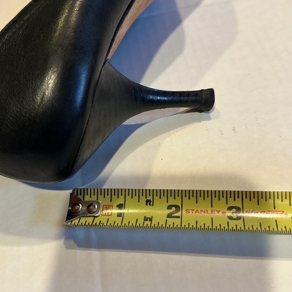 Banana Republic genuine leather open toe black heels made in Italy size 9 - Picture 9 of 9